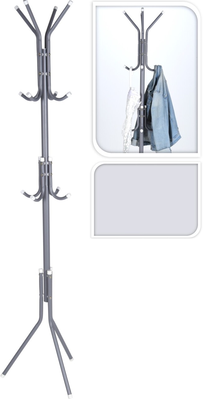 Cuier pentru haine Excellent, H170 cm, fier, gri deschis - imagine 3